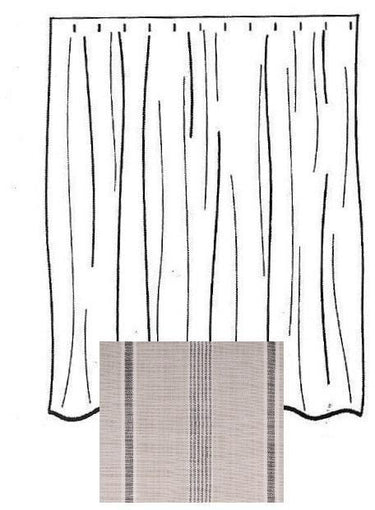 Farmhouse Stripe Shower Curtain SC112012 - The Fox Decor